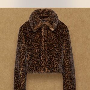 Aritzia faux fur leopard jacket